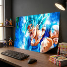 Affiche Dragon Ball Goku avec aura lumineuse bleue