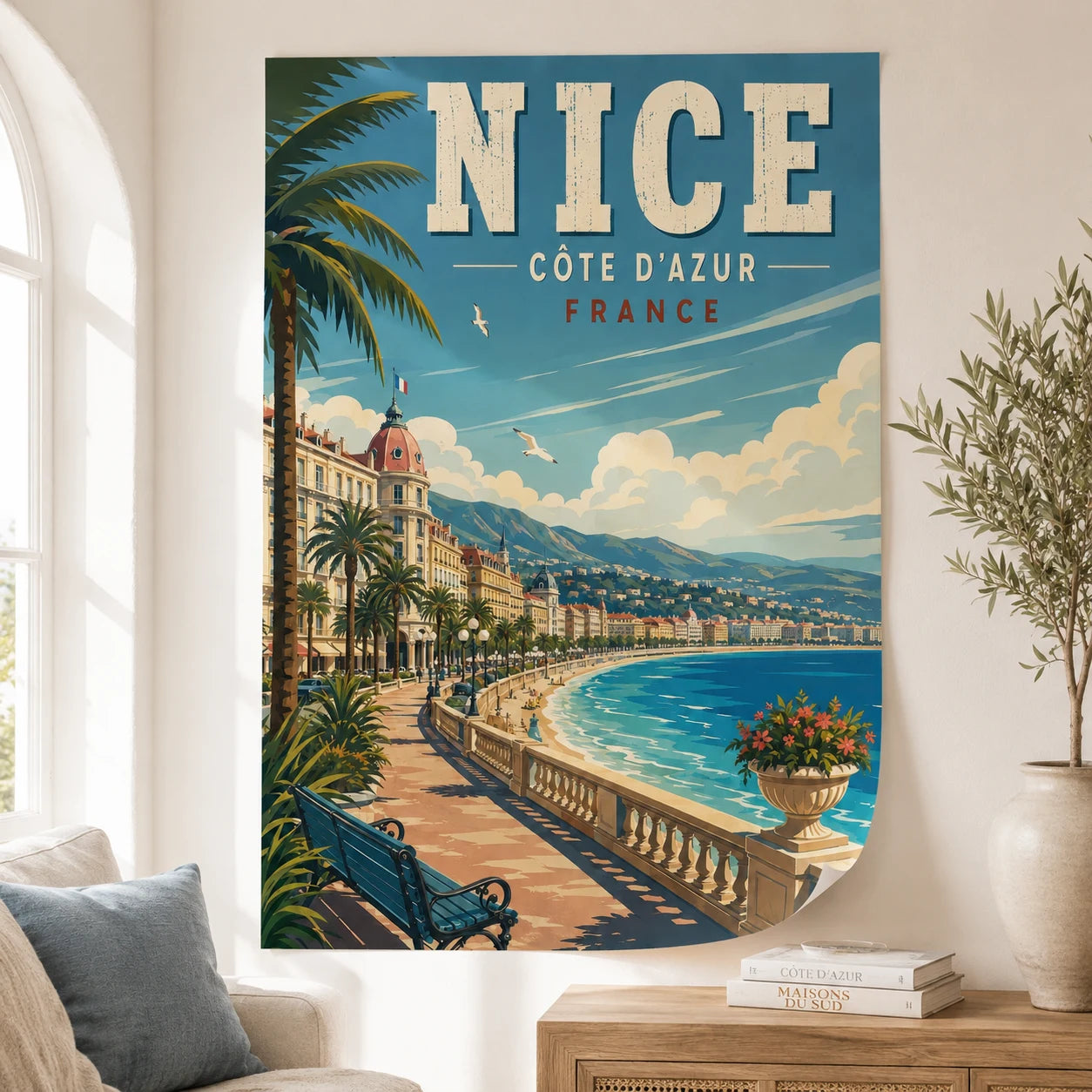 Affiche Nice Côte d’Azur – poster vintage de la French Riviera