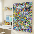 Affiche Pokémon Attrapez les tous avec univers coloré