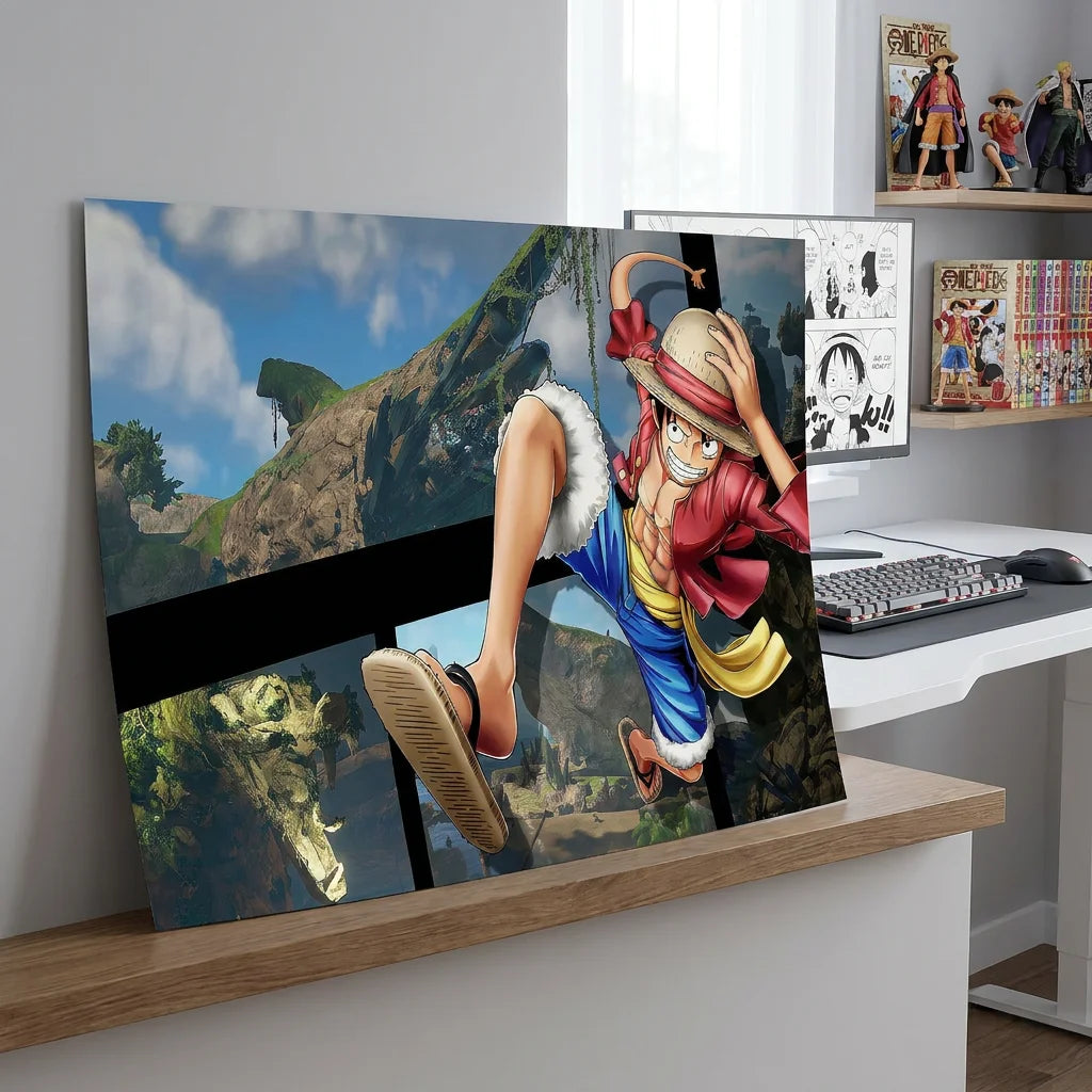 Affiche murale One Piece avec Luffy dans un univers épique