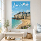 Affiche rétro Saint-Malo La Cité Corsaire