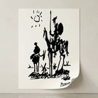 Affiche sans cadre Picasso Don Quichotte noir et blanc