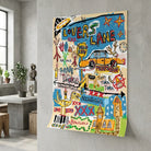 Tableau Basquiat Rêves Urbains - 40x60cm / Affiche sans cadre - Tableau Basquiat