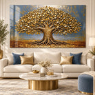 Art mural arbre de vie Or pour décoration intérieure