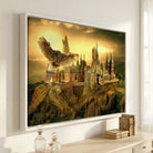 Tableau Harry Potter Poudlard - 40x60cm / Cadre Blanc - Tableau animation