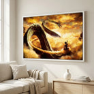 Tableau Dragon Ball Sheeron - 40x60cm / Cadre blanc - Toile Imprimée