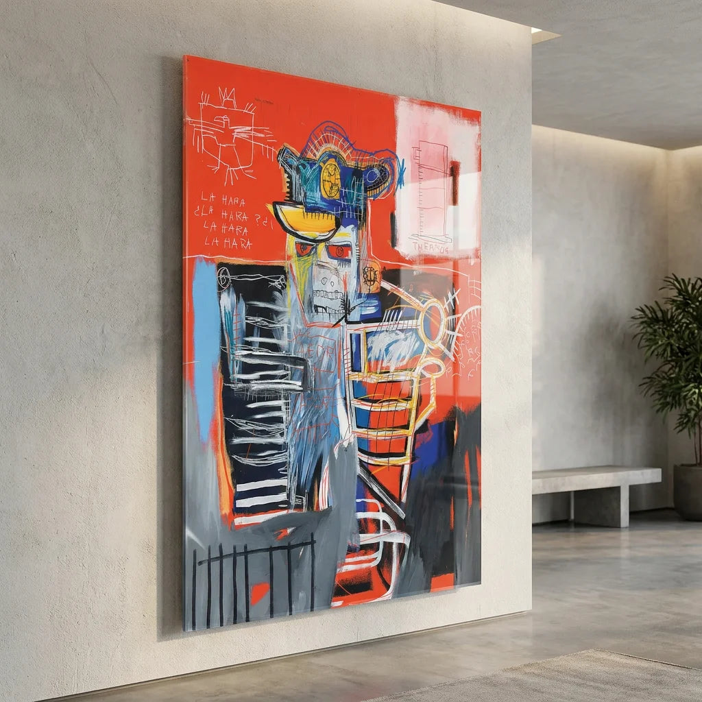Décoration murale Basquiat pour loft ou bureau créatif