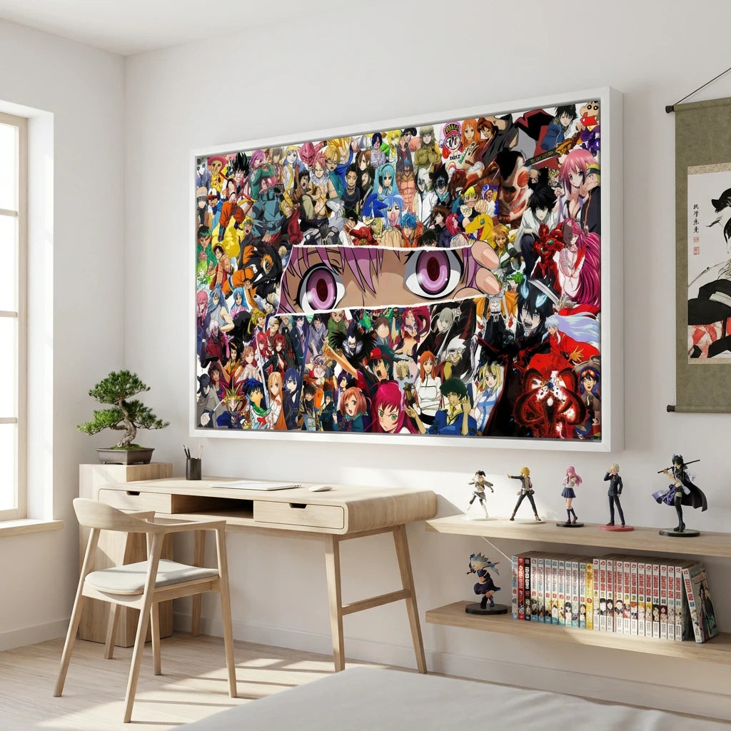 Décoration manga colorée pour fan d’anime et pop culture