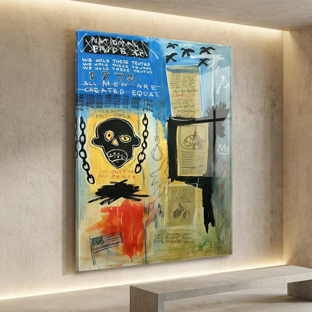 Décoration murale Basquiat 1-3 1984 pour salon arty