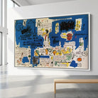 Décoration murale Basquiat Ascent pour salon arty