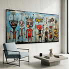 Décoration murale Basquiat Tribal Children pour salon arty