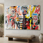 Décoration murale Basquiat avec composition expressive