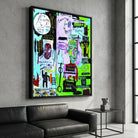 Décoration murale Basquiat pour bureau créatif contemporain