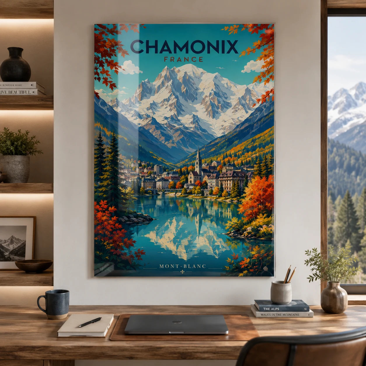 Décoration murale Chamonix Mont Blanc esprit chalet