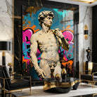 Décoration murale David street art moderne pop art coloré