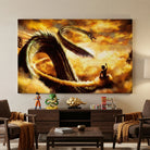 Décoration murale Dragon Ball avec Sheeron et ciel lumineux