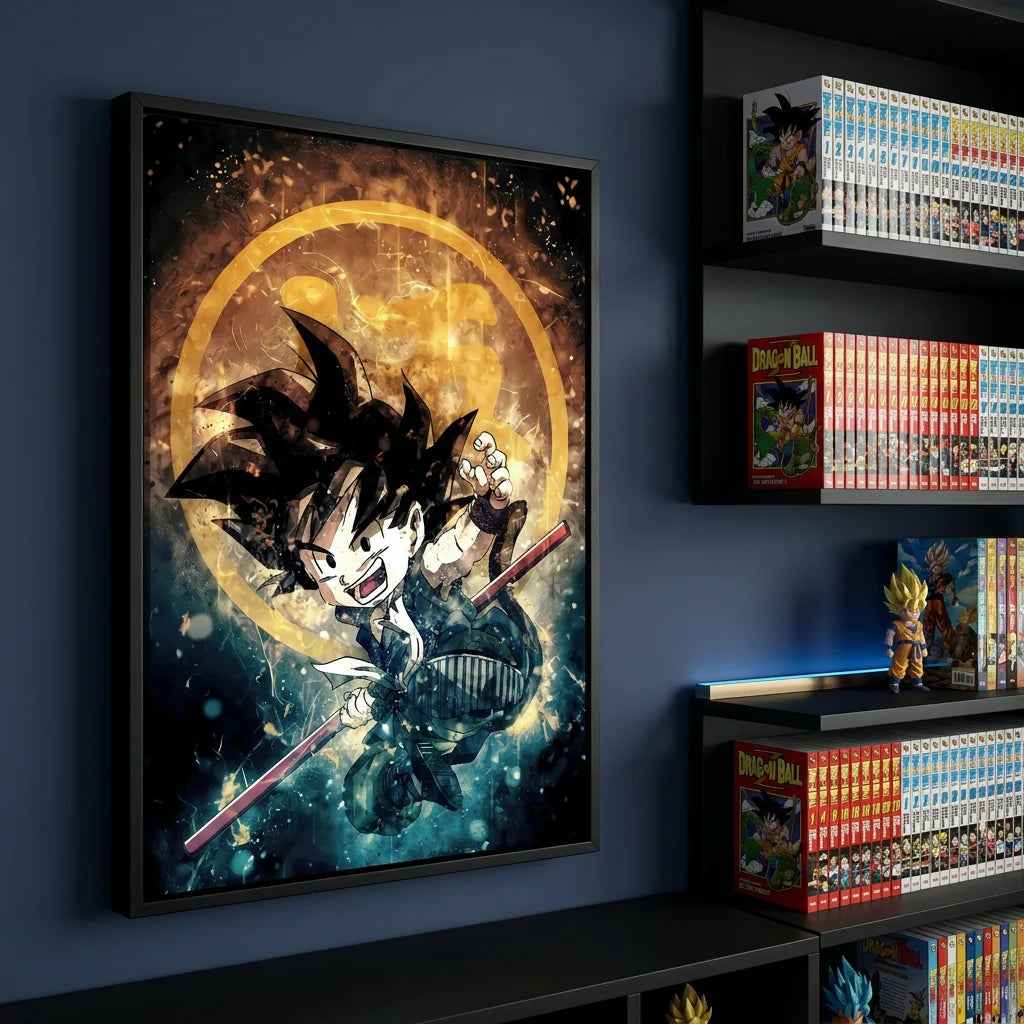 Décoration murale Dragon Ball avec jeune Sangoku