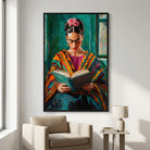 Décoration murale Frida Kahlo lecture contemporaine