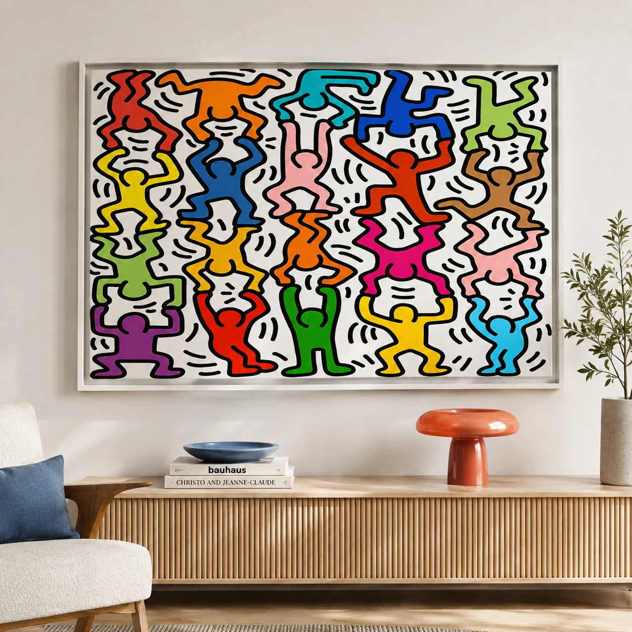 Décoration murale Keith Haring Acrobats II art contemporain