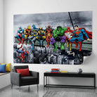 Décoration murale Marvel avec héros de comics