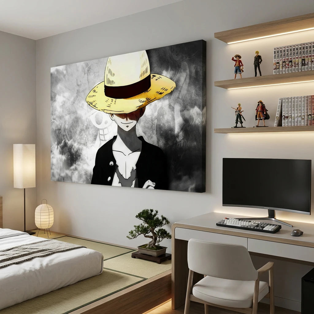 Décoration murale One Piece Monkey D Luffy pour chambre geek