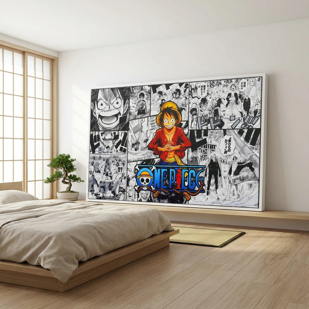 Décoration murale One Piece avec Luffy au centre