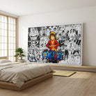 Décoration murale One Piece avec Luffy au centre