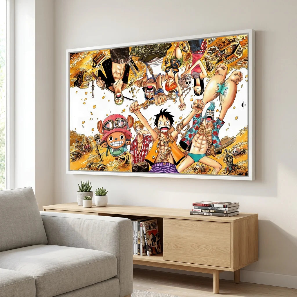 Décoration murale One Piece scène de trésor manga