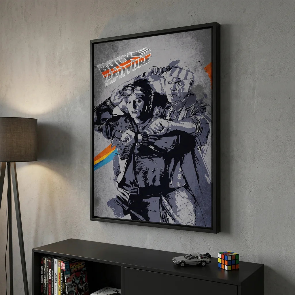 Décoration murale Retour vers le Futur pour chambre geek