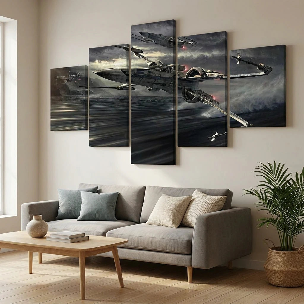 Décoration murale Star Wars X-Wing pour salon moderne