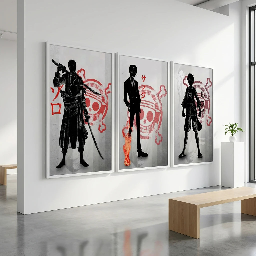 Décoration murale manga One Piece pour fan d’anime japonais