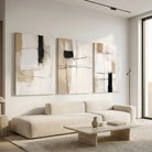 Décoration murale minimaliste chic avec lignes abstraites contemporaines