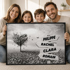 Décoration murale personnalisée avec arbre rouge en forme de cœur