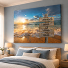 Décoration murale personnalisée avec prénoms sur panneaux en bois