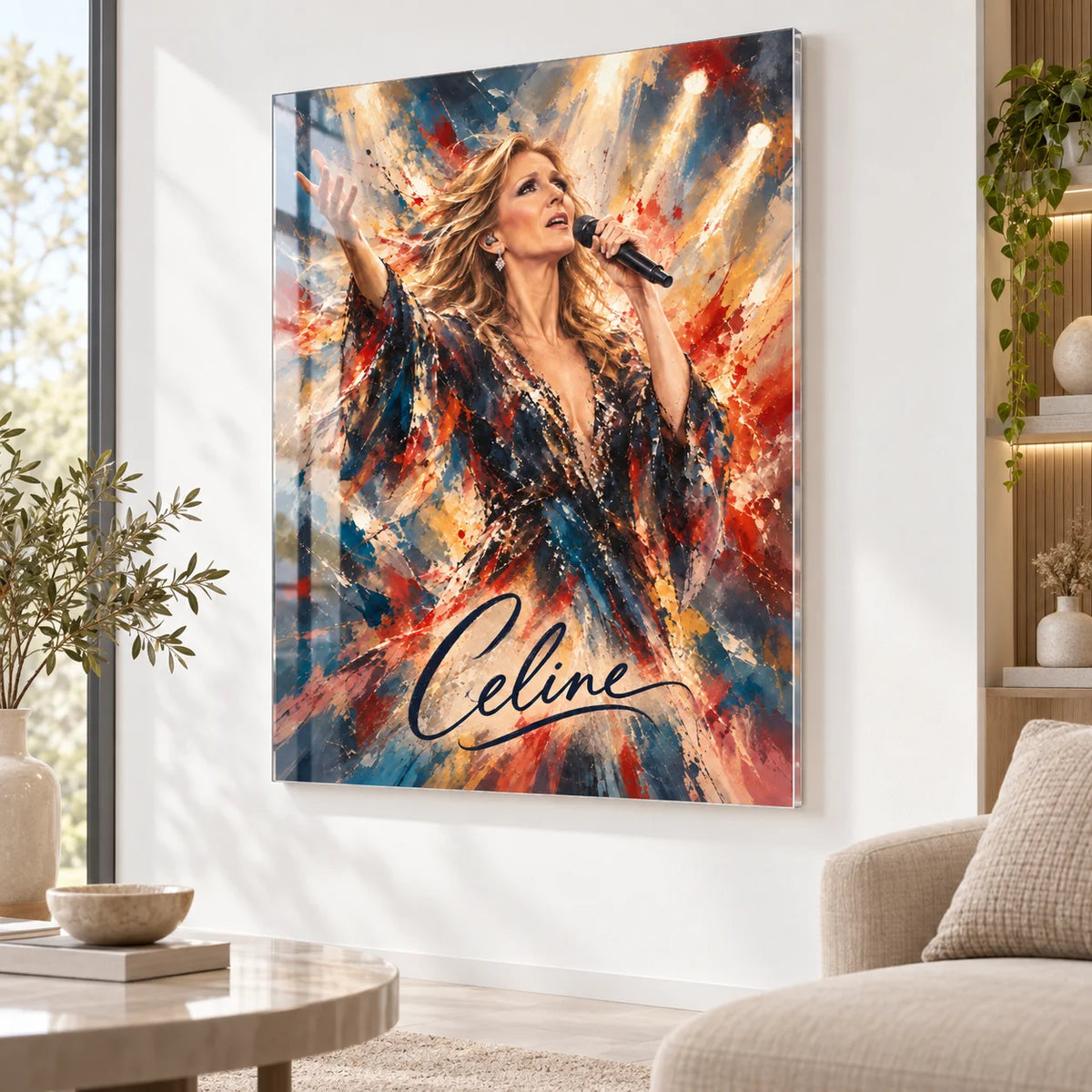 Décoration murale représentant Céline Dion