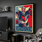 Tableau Goldorak Grendizer style affiche rétro japonaise