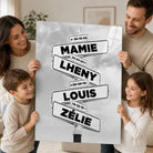 Idée cadeau famille avec tableau prénoms personnalisés