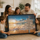 Idée cadeau famille personnalisée avec paysage marin