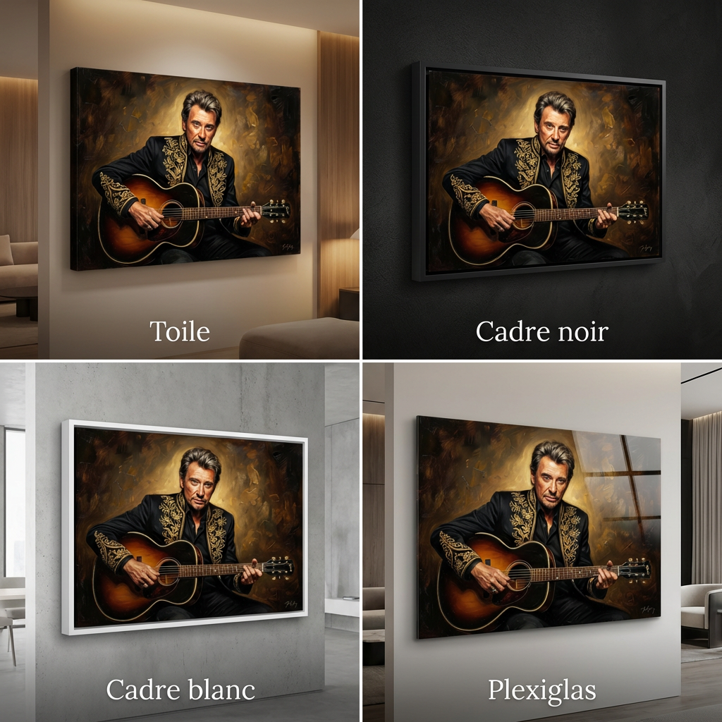 Tableau Johnny Hallyday Légendaire - Tableau Célébrité