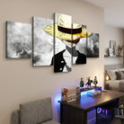 Tableau One Piece LUFFY 5 Panneaux - Toile Imprimée