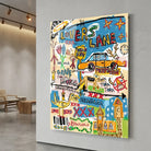 Tableau Basquiat Rêves Urbains - 40x60cm / Plexiglas - Tableau Basquiat