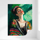 Portrait Frida Kahlo coloré pour salon moderne