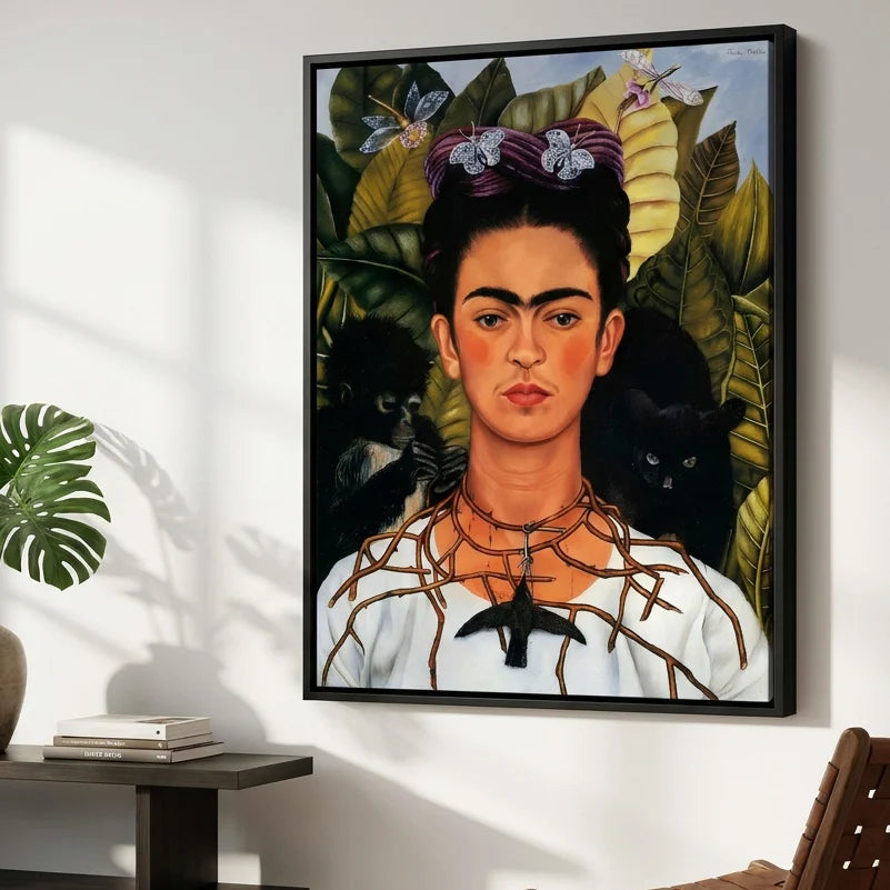 Portrait iconique Frida Kahlo décoration murale