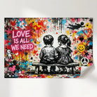 Poster Graffiti Couple Enfants