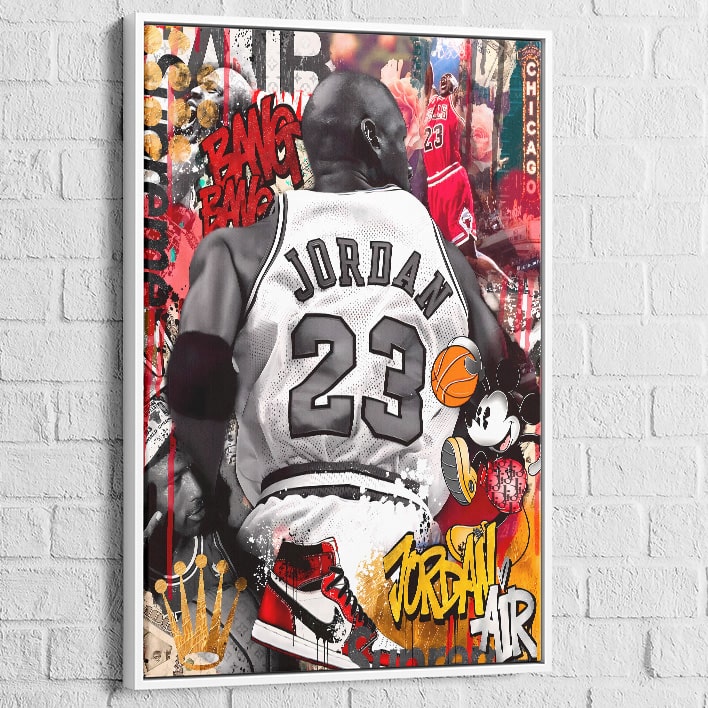 Poster tableau Michael Jordan style pop art, couleurs puissantes