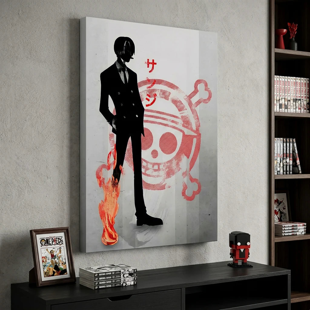 Tableau ONE PIECE Luffy Zoro Sanjî - 40x60cm / Toile tendue sur Châssis / Sanji Vinsmoke - Toile Imprimée