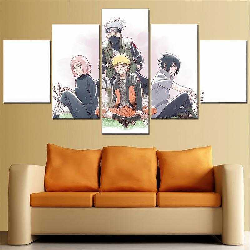 Tableau Naruto 5 Parties Souvenirs de Konoha - Montableaudeco