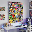 Tableau Street Art Culture 80 - 40x60cm / Toile tendue sur châssis - Tableau animation