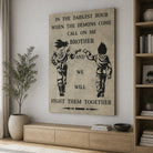 Tableau Dragon Ball Fight Them Together - 40x60cm / Toile tendue sur châssis - Toile Imprimée