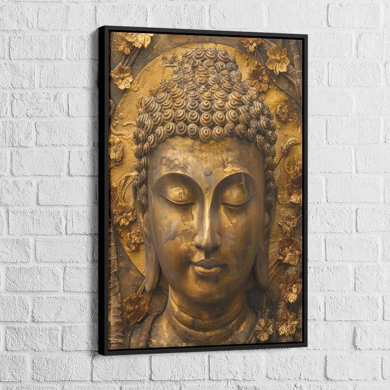 Tableau Bouddha | Méditation en Or | Offre De Bienvenue -20% e